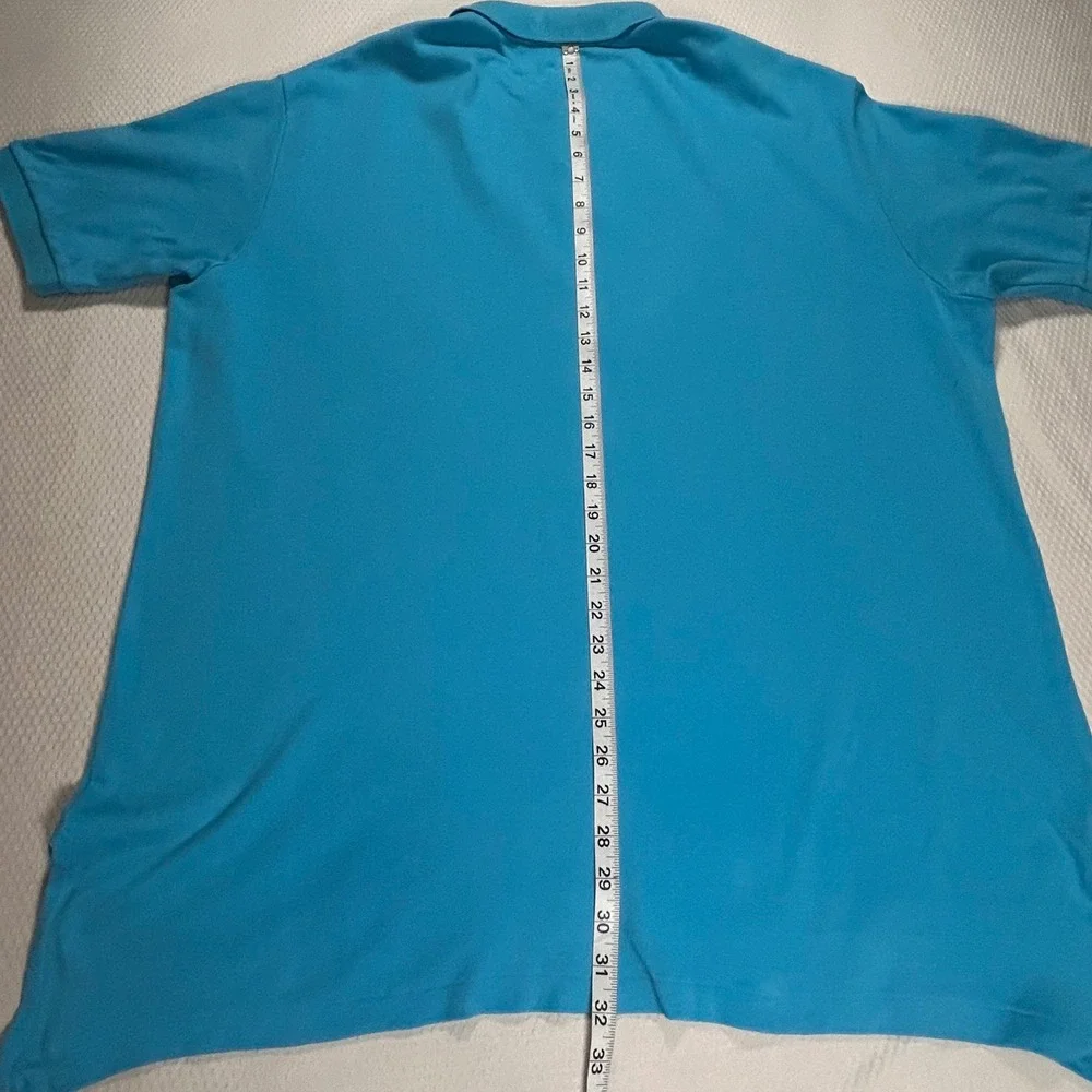 Polo Ralph Lauren Mens XXL Short Sleeve Polo Shirt Turquoise Blue Purple Pony
